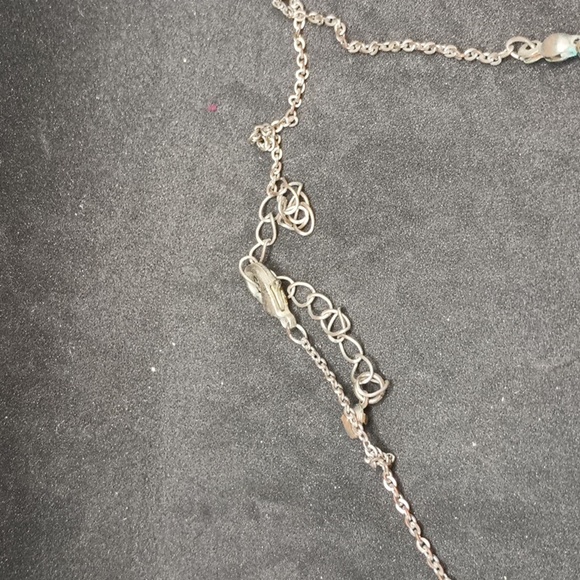 silver tone charm necklace lobster clasp - Picture 4 of 4